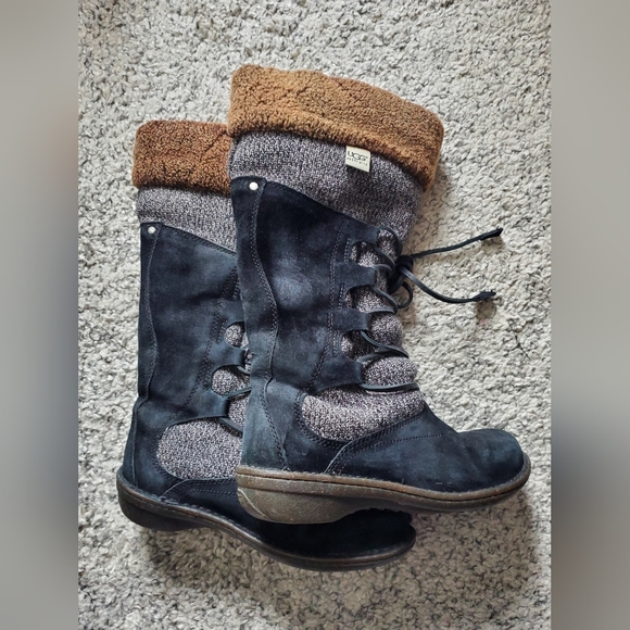 UGG Australia Torrey Size 8 BOHO Winter Boots, mid calf with fur accent - Picture 13 of 14